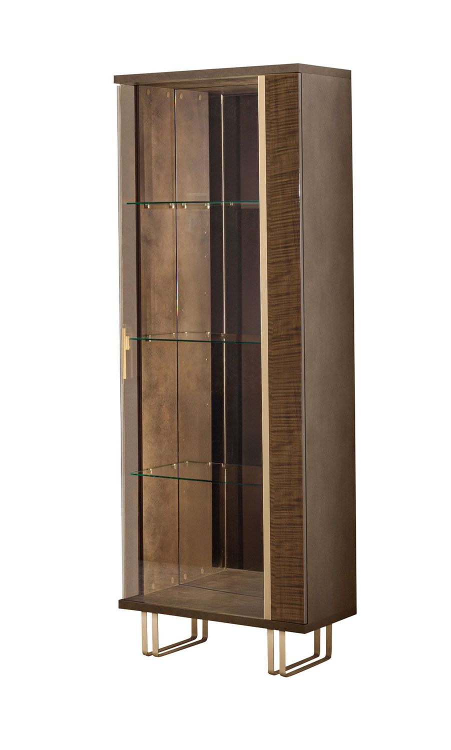 Fiamma - 1 Door China Right - Light Beige / Walnut