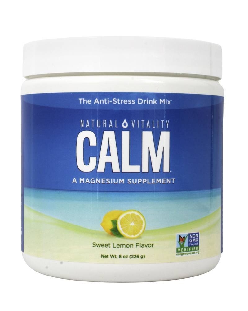 Calm, Magnesium Supplement, Anti-Stress Drink Mix Powder 8 oz