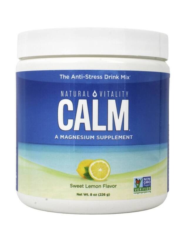 Calm, Magnesium Supplement, Anti-Stress Drink Mix Powder 8 oz