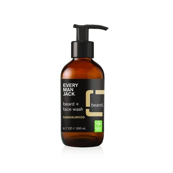 Every Man Jack Beard &amp; Face Wash Sandalwood 6.7oz