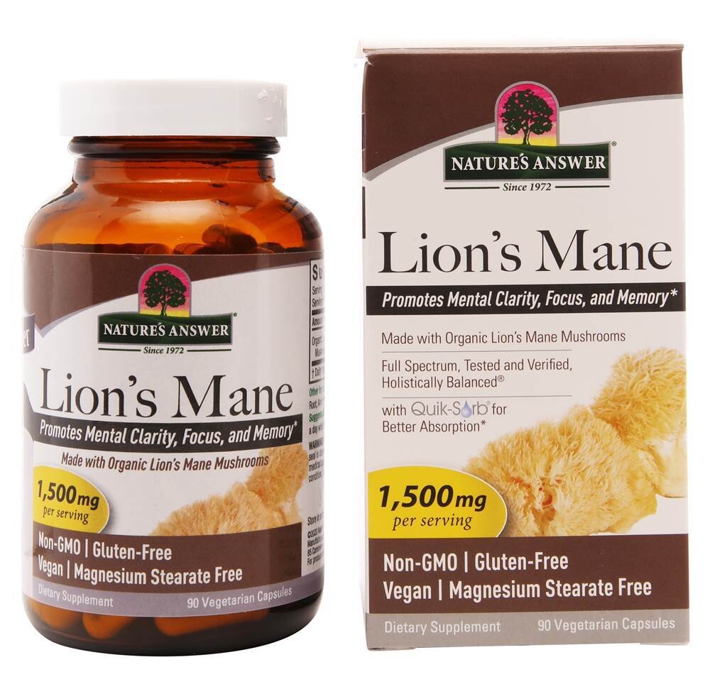 Lions Mane Mushroom Powder 1500mg 90 capsules