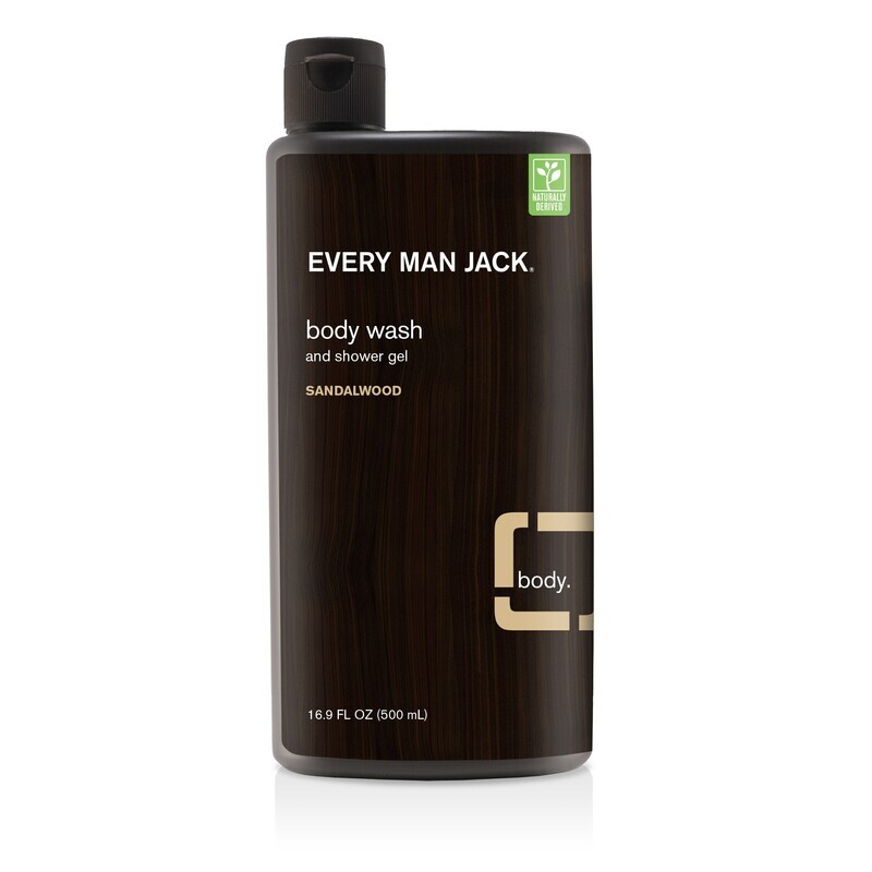 Every Man Jack Body Wash and Shower Gel and Sandalwood 16.9 fl oz