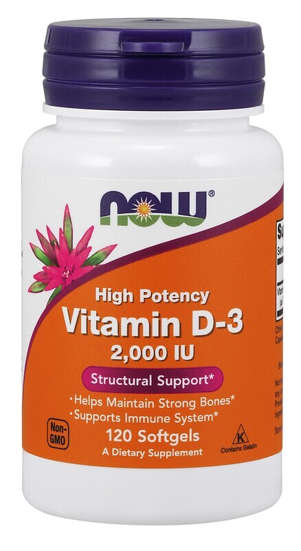 Now High Potency Vitamin D-3 2,000IU 120ct