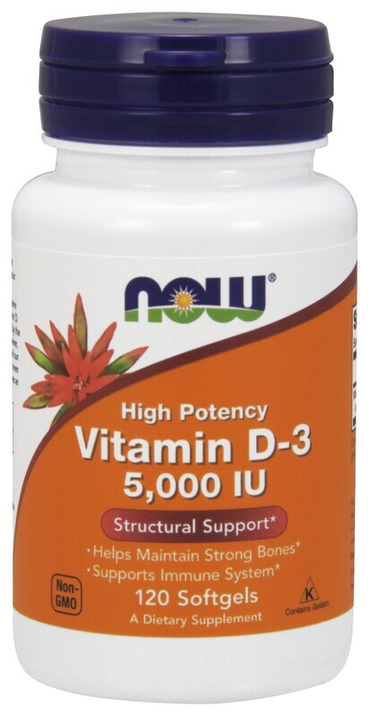 Now High Potency Vitamin D-3 5,000IU 120ct
