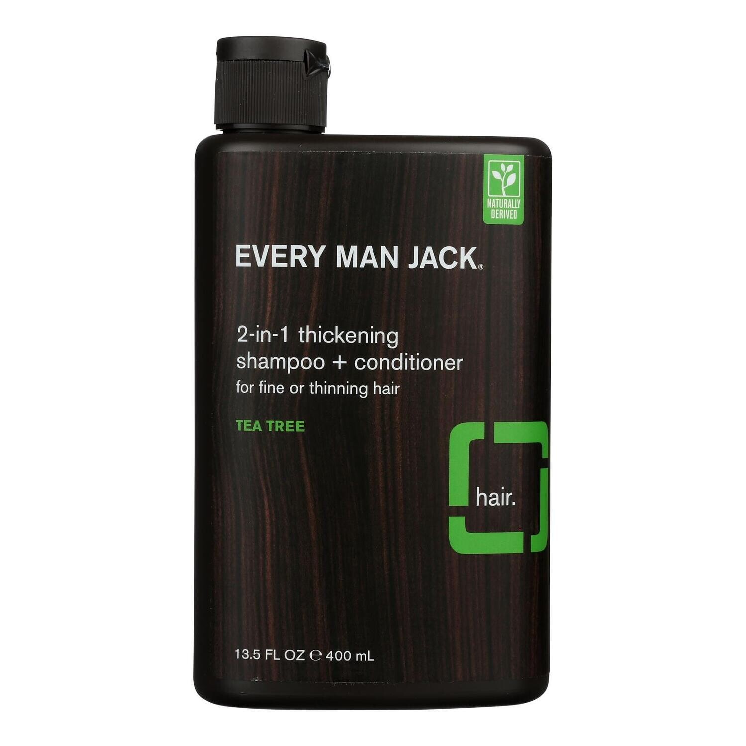 Every Man Jack 2 in 1 Thickening Shampoo and Conditioner Tea Tree 13.5fl oz