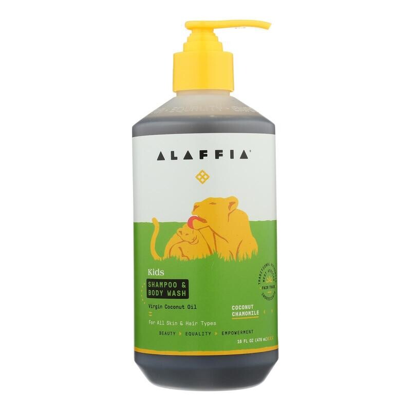 Alaffia Kids Shampoo and Body Wash Coconut Chamomile 16oz