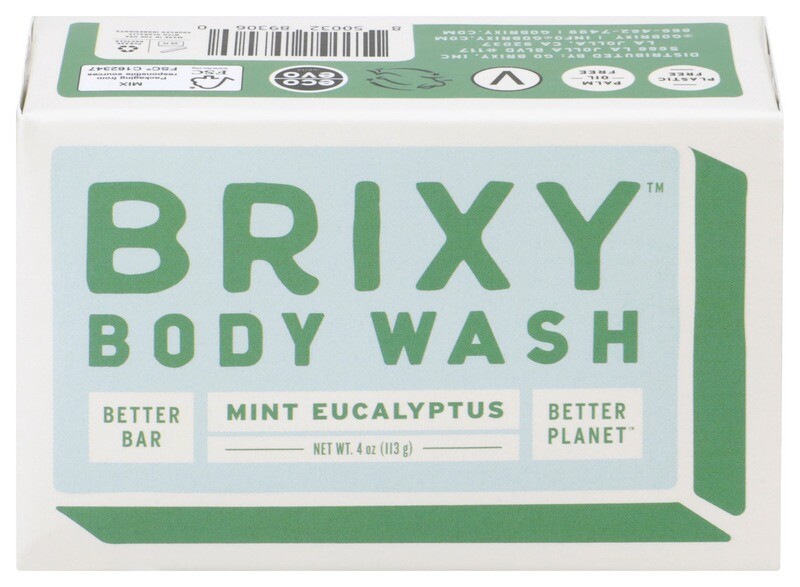 Brixy Body Wash Bar Mint Eucalyptus