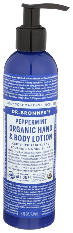Dr. Bronner&#39;s Organic Hand and Body Lotion Peppermint 8oz