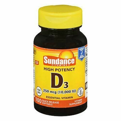 Sundance High Potency Vitamin D3 10,000iu Softgels 100ct