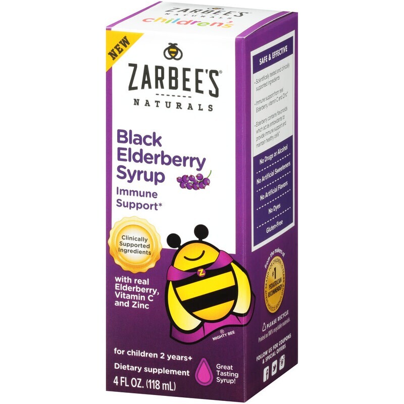 Zarbee&#39;s Kids Daily Immune Support Syrup with Real Elderberry