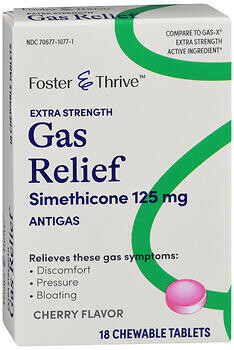 Foster and Thrive Gas Relief 125 Mg Chewable Tablets 18ct Foster and Thrive Gas Relief 125 Mg Chewable Tablets 18ct
