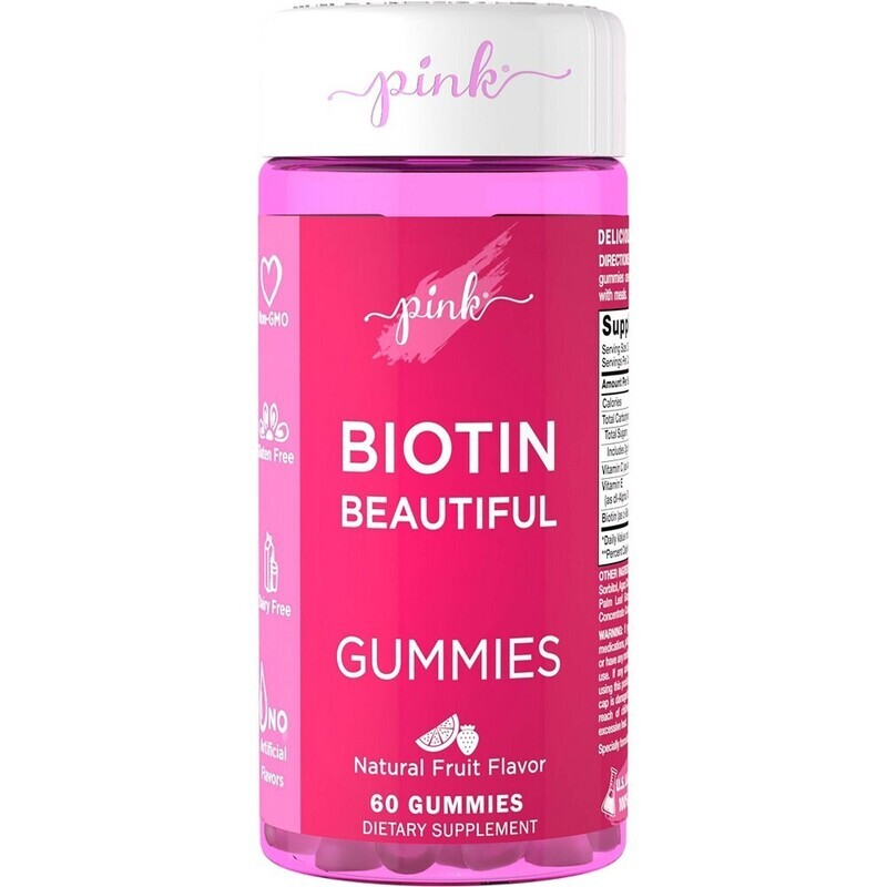 Pink Biotin Beautiful Gummies 60ct