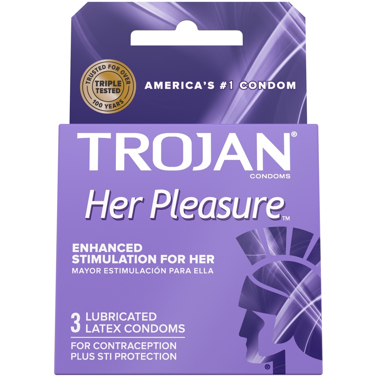 Trojan Her Pleasure Condoms 3ct
