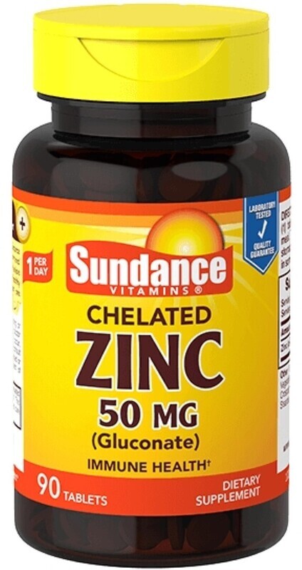 Sundance Chelated Zinc 50mg Tablets 90ct