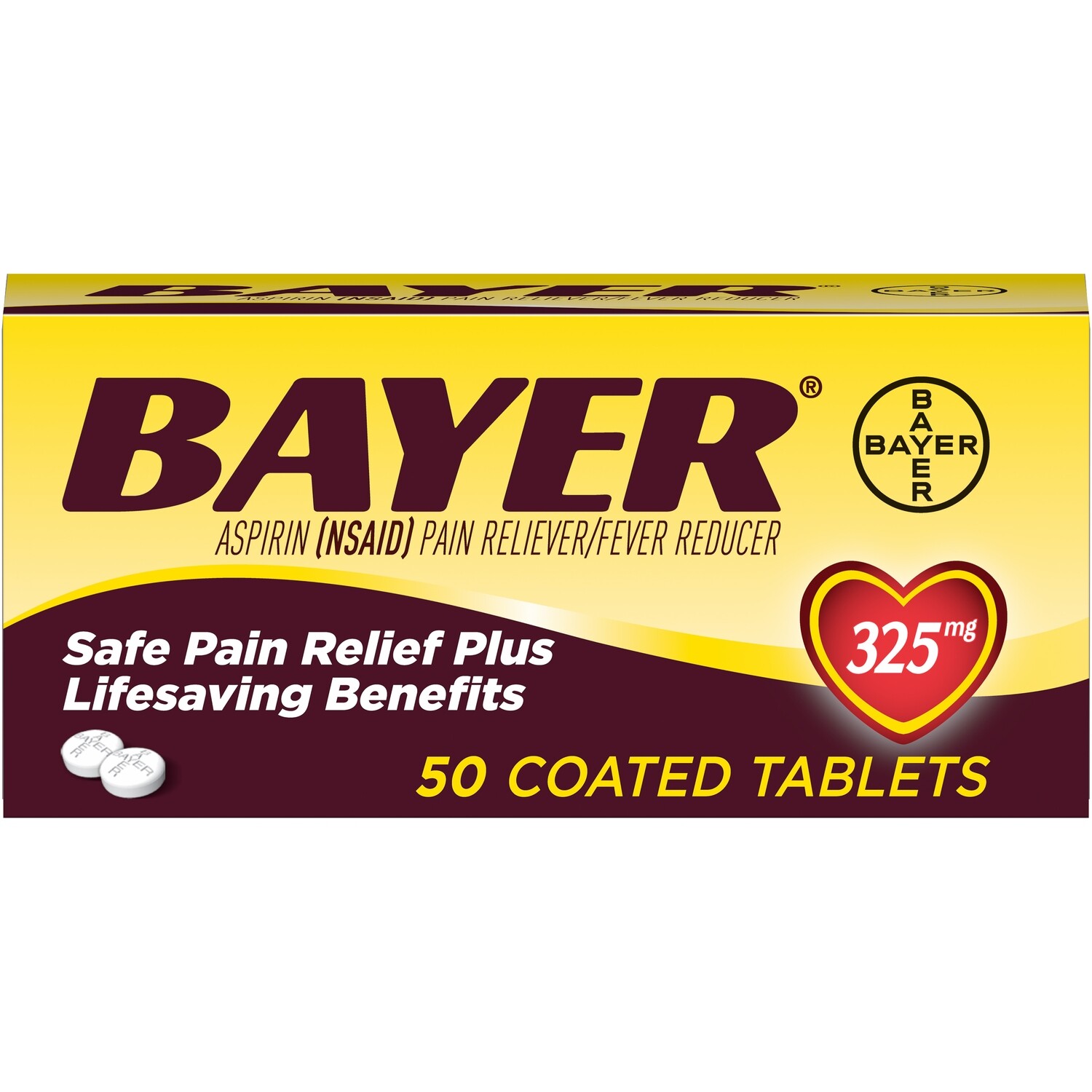Bayer Aspirin Tablets  325mg 50ct
