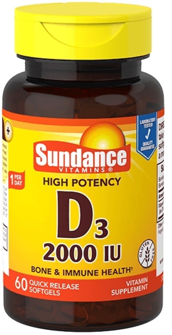 Sundance Vit D3 2000iu Softgels 60ct