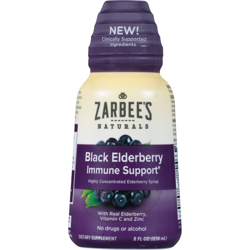 Zarbee&#39;s Adult Black Elderberry Immune Support Syrup 8fl oz
