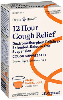 Foster and Thrive 12-Hr Cough Relief 30 mg/5 mL 3fl oz