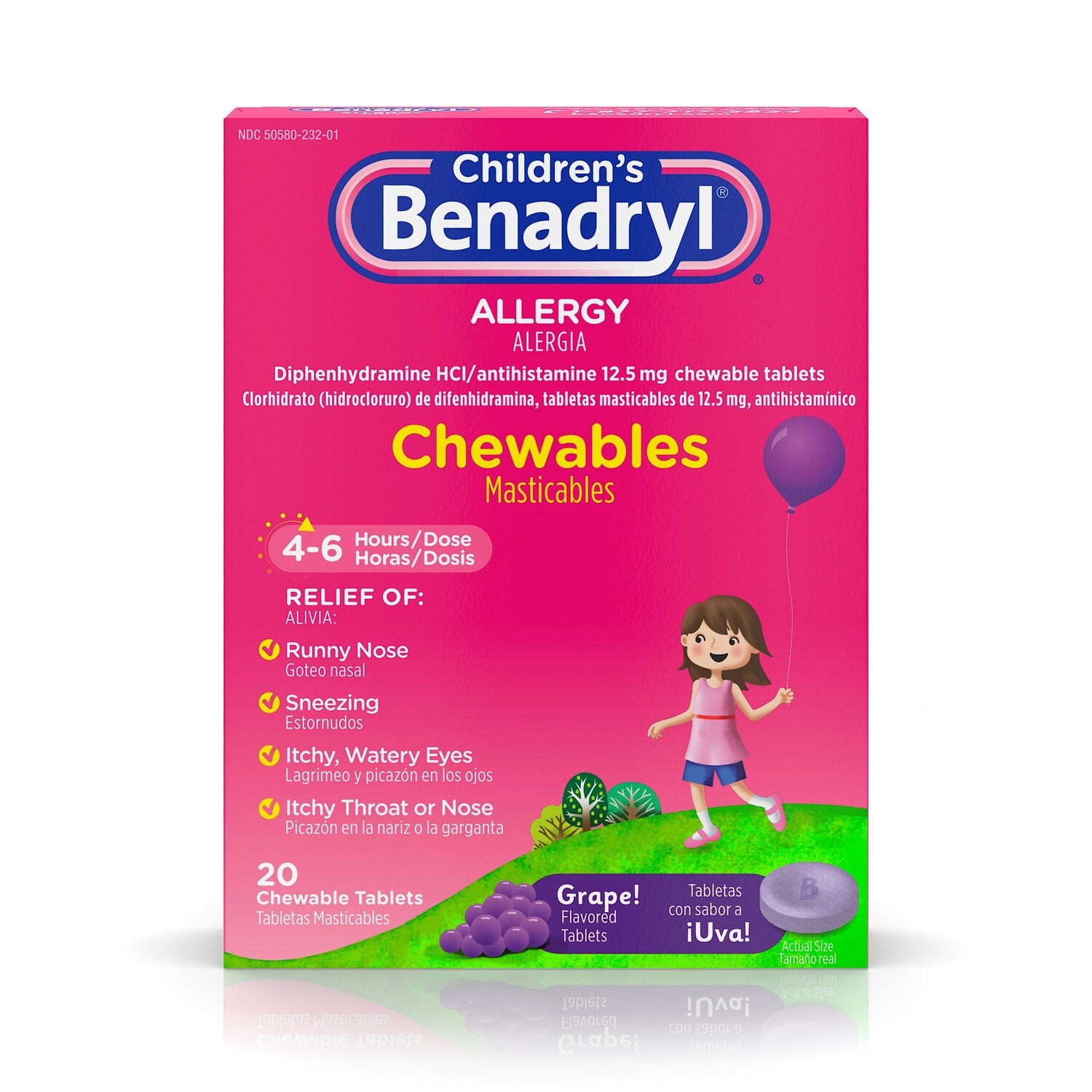 Children&#39;s Benadryl Chewable Tablets 20ct