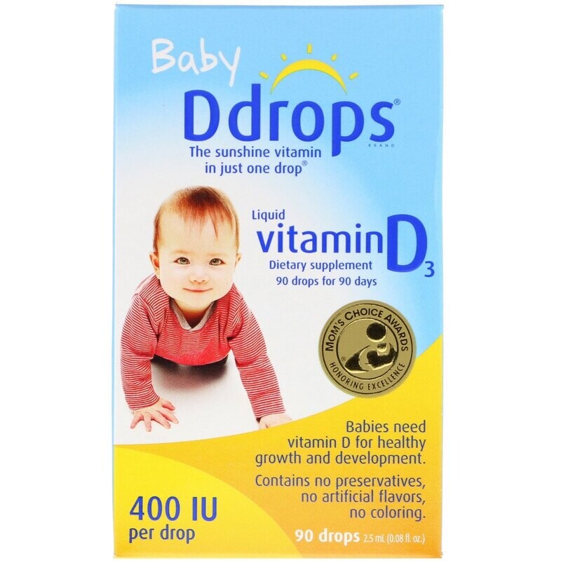 Baby Ddrops  Vitamin D Liquid 400iu 2.5mL