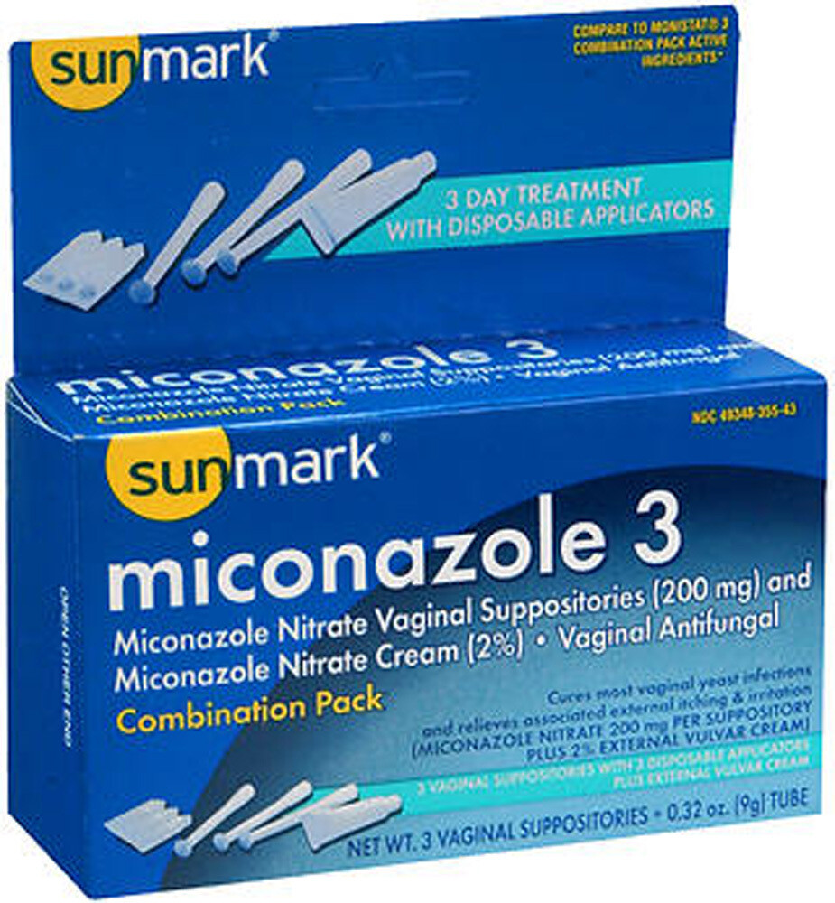 Sunmark Miconazole 3 Combo Pack