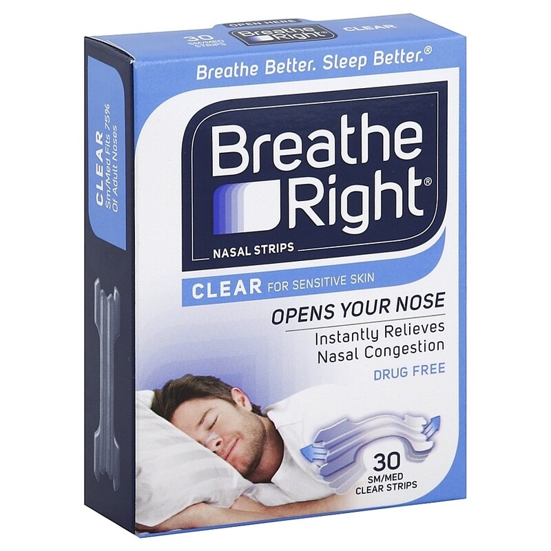 Breathe Right Small/Medium Clear Strip 30ct