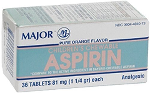 Aspirin 81 Mg Chewable Tablet 36ct