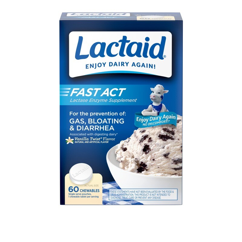 Lactaid Fast Act Chewables Vanilla 60ct