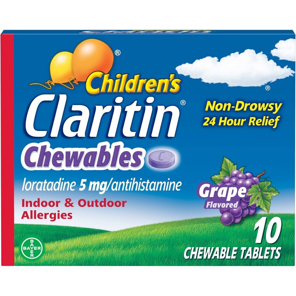 Children's Claritin 24hr Chewable Tablets Grape 5mg 10ct