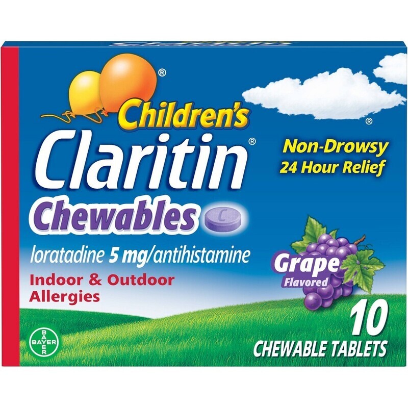Children&#39;s Claritin 24hr Chewable Tablets Grape 5mg 10ct