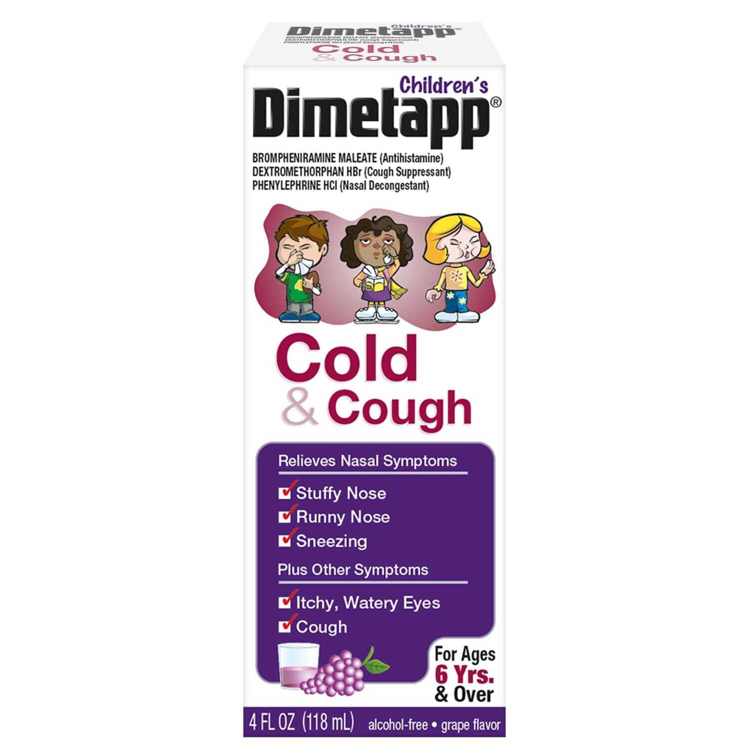 Children&#39;s Dimetapp Cold &amp; Cough Grape 4fl oz