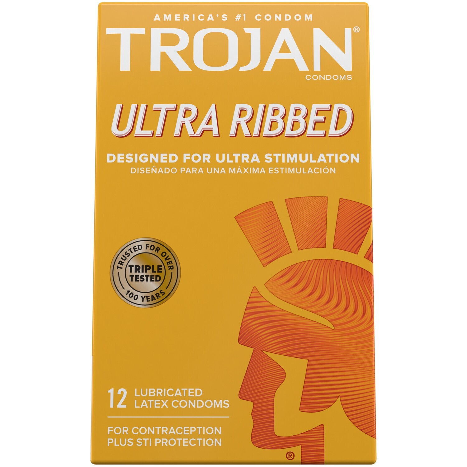Trojan Ultra Ribbed Condoms 12ct
