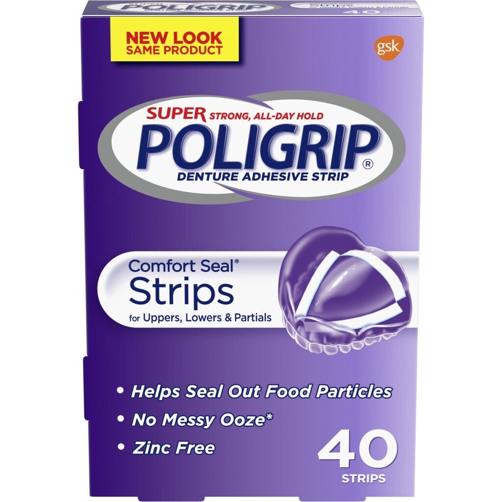 Super Poli-Grip Comfort Seal Strips 40ct