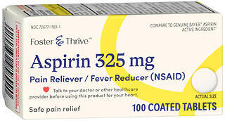 Foster and Thrive Aspirin 325 Mg Tablet 100ct