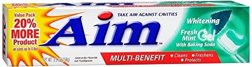 Aim Cavity Protection Whitening Fresh Mint Gel 5.5oz