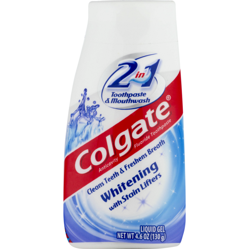 Colgate 2 in 1 Whitening Toothpaste Gel and Mouthwash 4.6oz