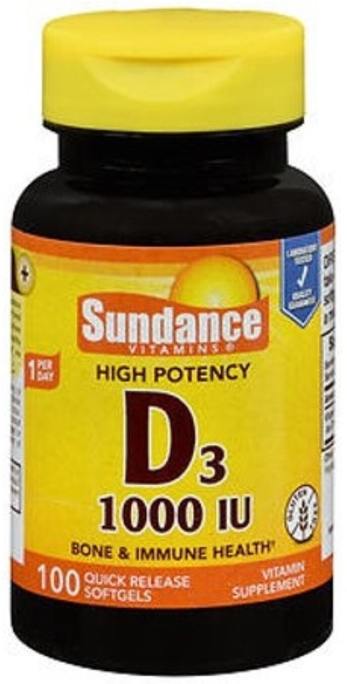 Sundance Vit D3 1000iu Softgels 100ct