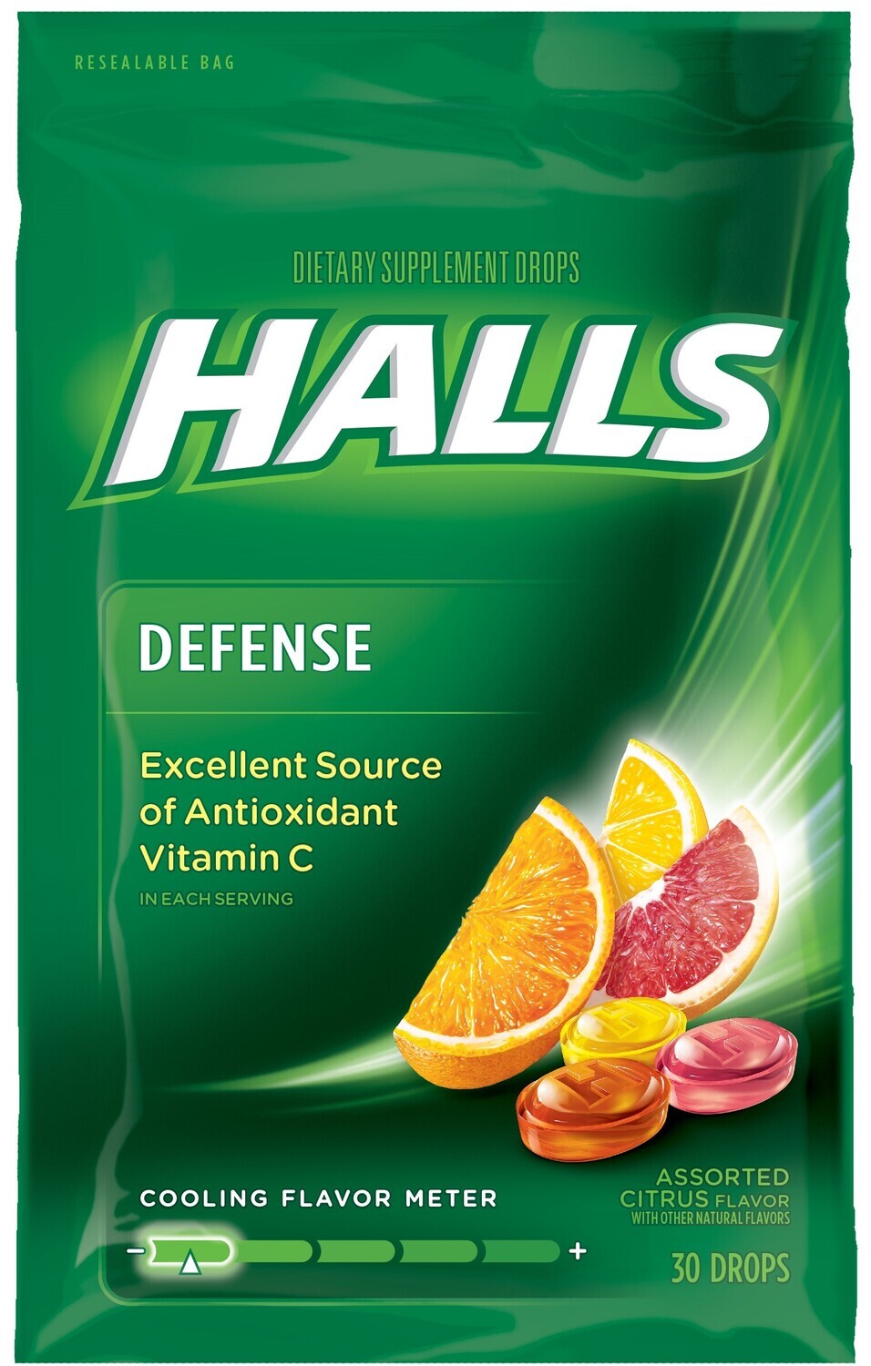 Halls Defense Vitamin C Supplement Drops 30ct