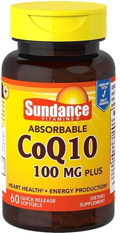Sundance Co Q-10 100mg with Black Pepper Extract Softgels 60ct