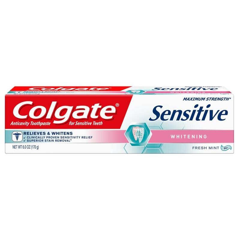 Colgate Sensitive Maximum Strength Whitening 6oz