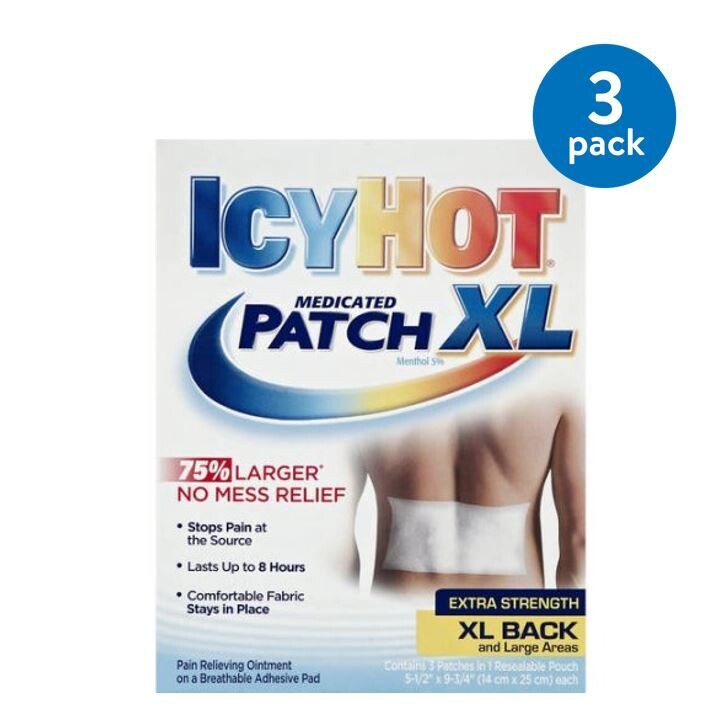 Icy Hot Back Patch XL 3 Pack