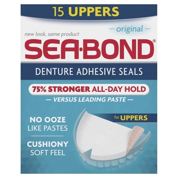 Sea-Bond Denture Adhesive Seals Uppers 15ct
