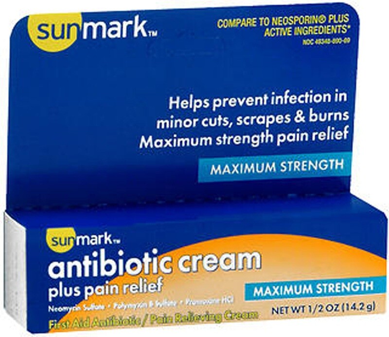 Sunmark Antibiotic Plus Pain Relief Cream 0.5oz