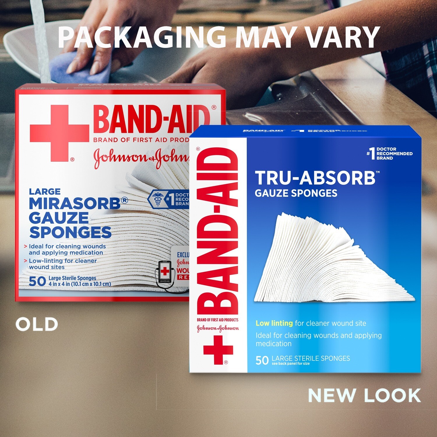 Band-Aid Large Sterile Gauze Sponges 50ct