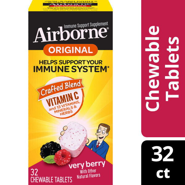 Airborne Chewable Tablets Berry 32ct