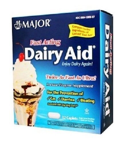 Major Fast Acting Dairy Aid Lactase Enzyme Supplement - 32 Caplets