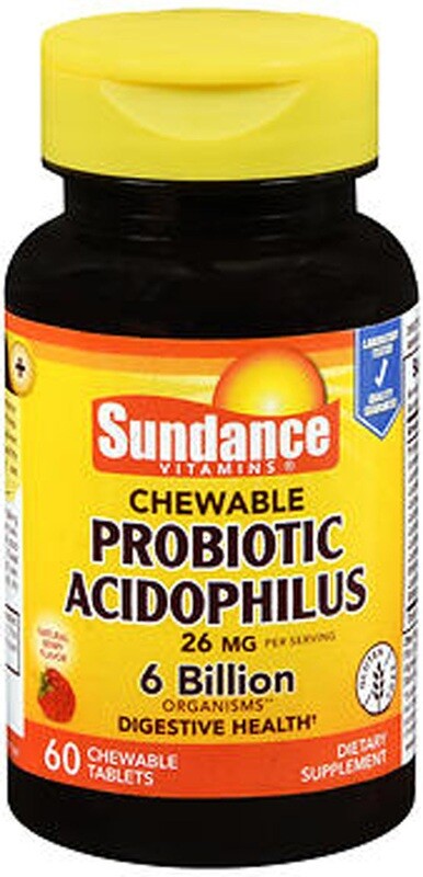 Sundance Probiotic Acidophilus 6 Billion Chewable Tablets 60ct