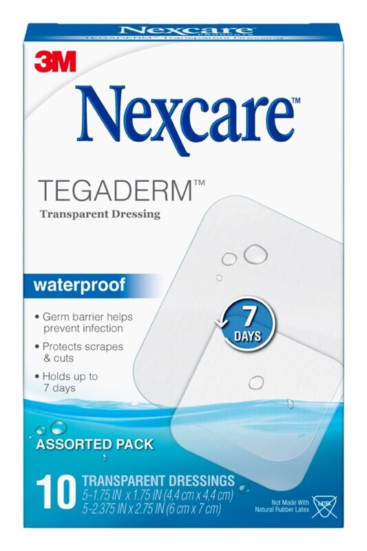 Nexcare Tegaderm Transparent Dressing Waterproof Assorted Sizes 10ct
