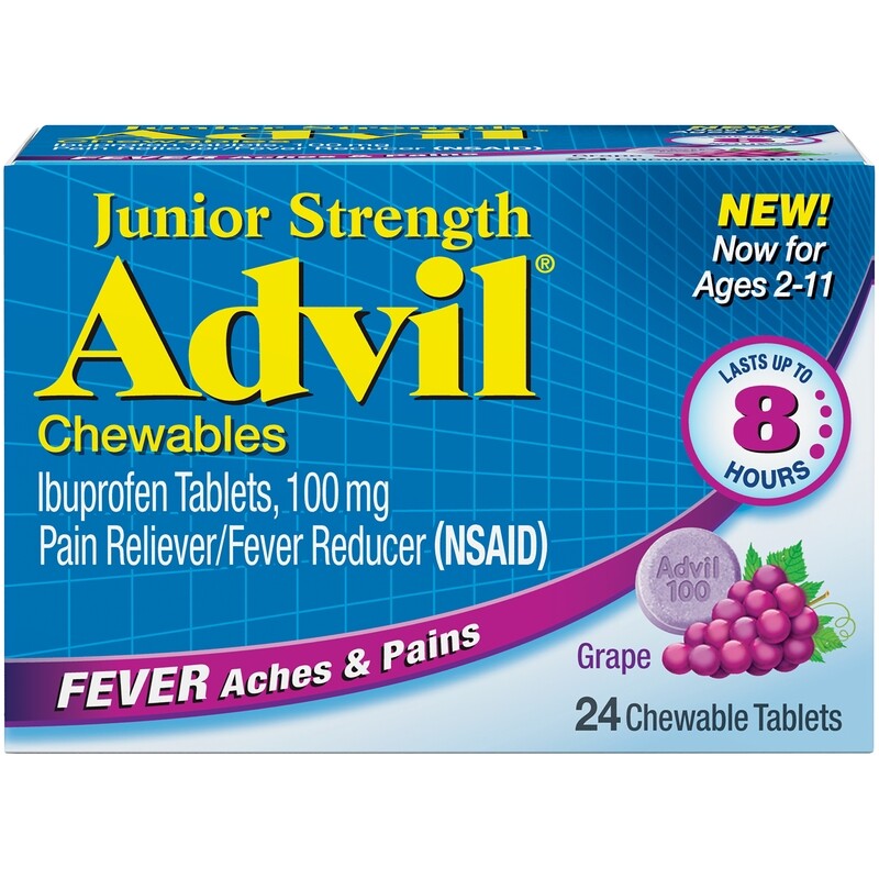 Advil Jr Strength 100 Mg Chewable Tablets 24ct