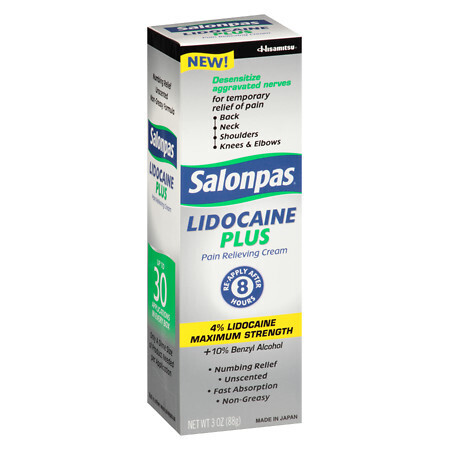 Salonpas Lidocain Pls 4-10% Cr 3oz